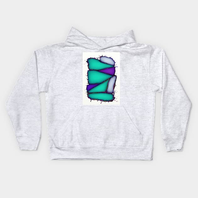 Crushed turquoise Kids Hoodie by Keith Mills